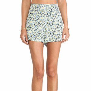 Equipment Silk Floral High Waisted Shorts